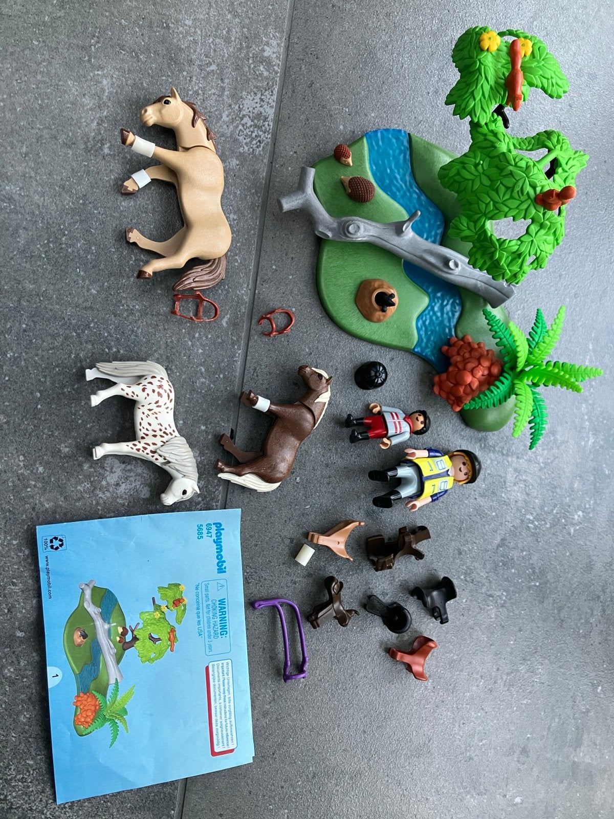 Playmobil Paarden en Ruiters Set - Compleet met Handleiding, Ophalen of Verzenden, Zo goed als nieuw, Complete set