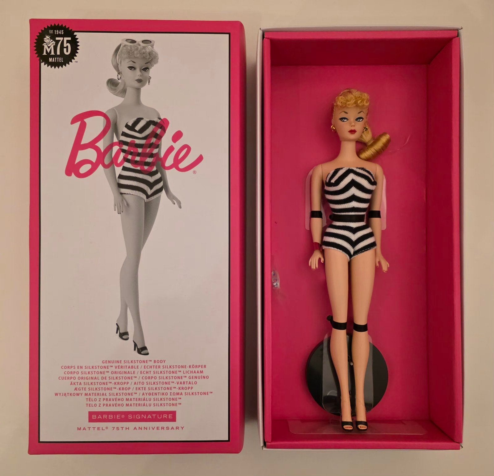 Barbie Silkstone 75th Anniversary Mattel 2019, Verzamelen, Ophalen of Verzenden, Zo goed als nieuw