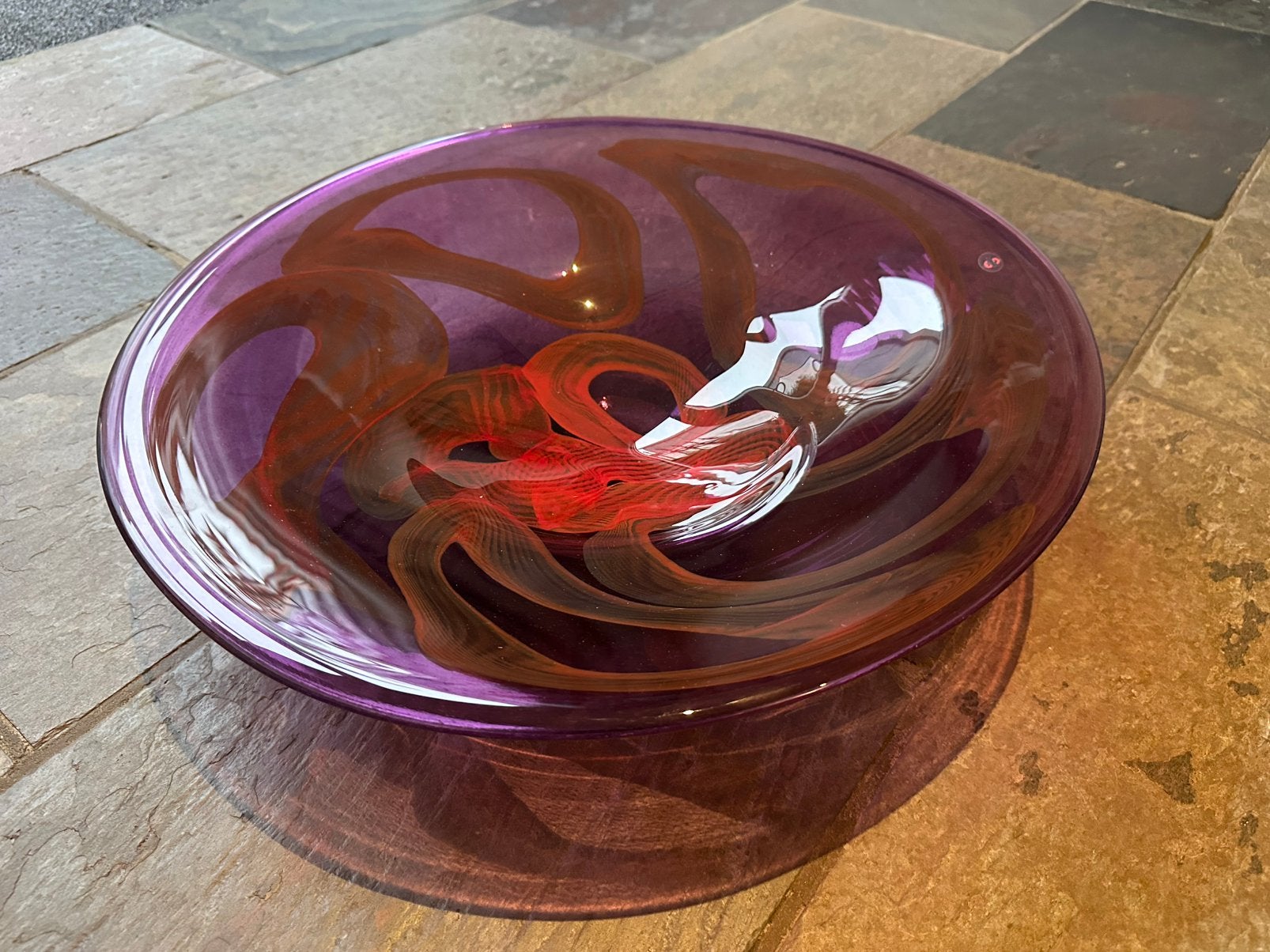 Groten Glazen schaal van Sereno 50cm doorsnee en 11cm hoog, Ophalen, Rond, Glas