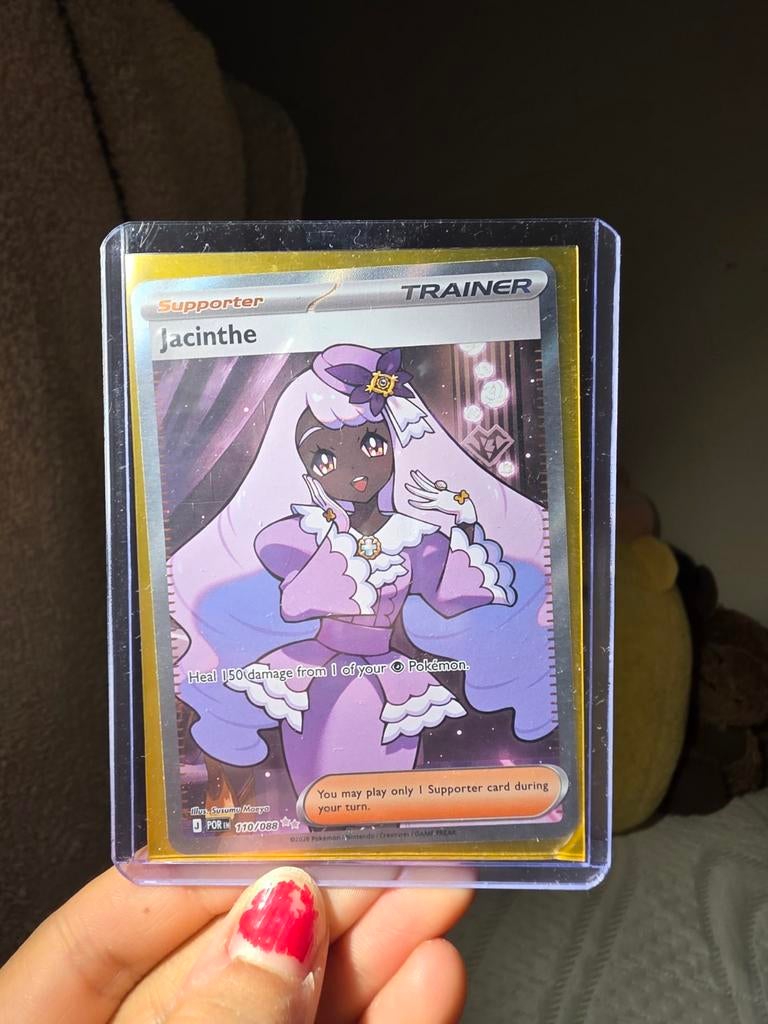 Jacinthe pokemon kaart staat 10, Ophalen of Verzenden, Zo goed als nieuw