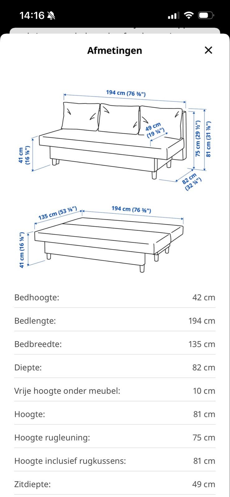 IKEA Alvdalen 3-zits slaapbank, grijs, zo goed als nieuw, Ophalen, Tweepersoons, 190 cm of minder, Zo goed als nieuw