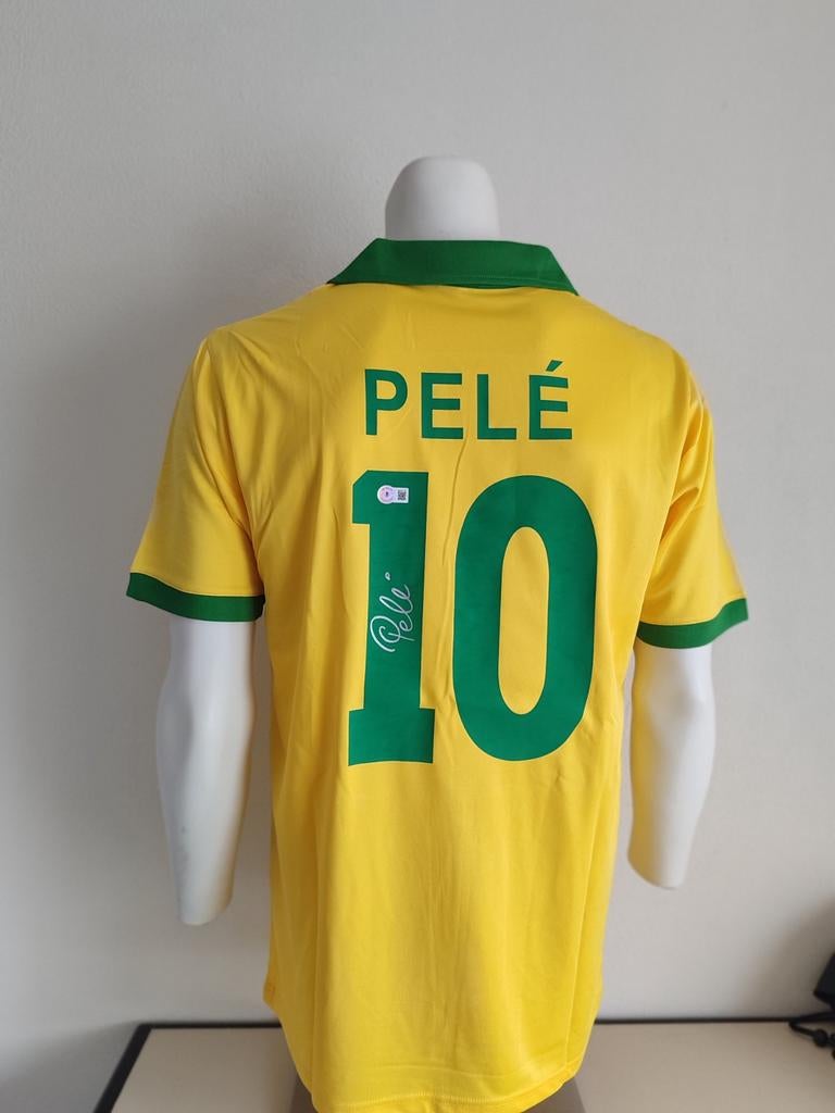 Gesigneerd Brazilië shirt door Pele met beckett certificaat, Ophalen of Verzenden, Nieuw, Buitenlandse clubs, Shirt