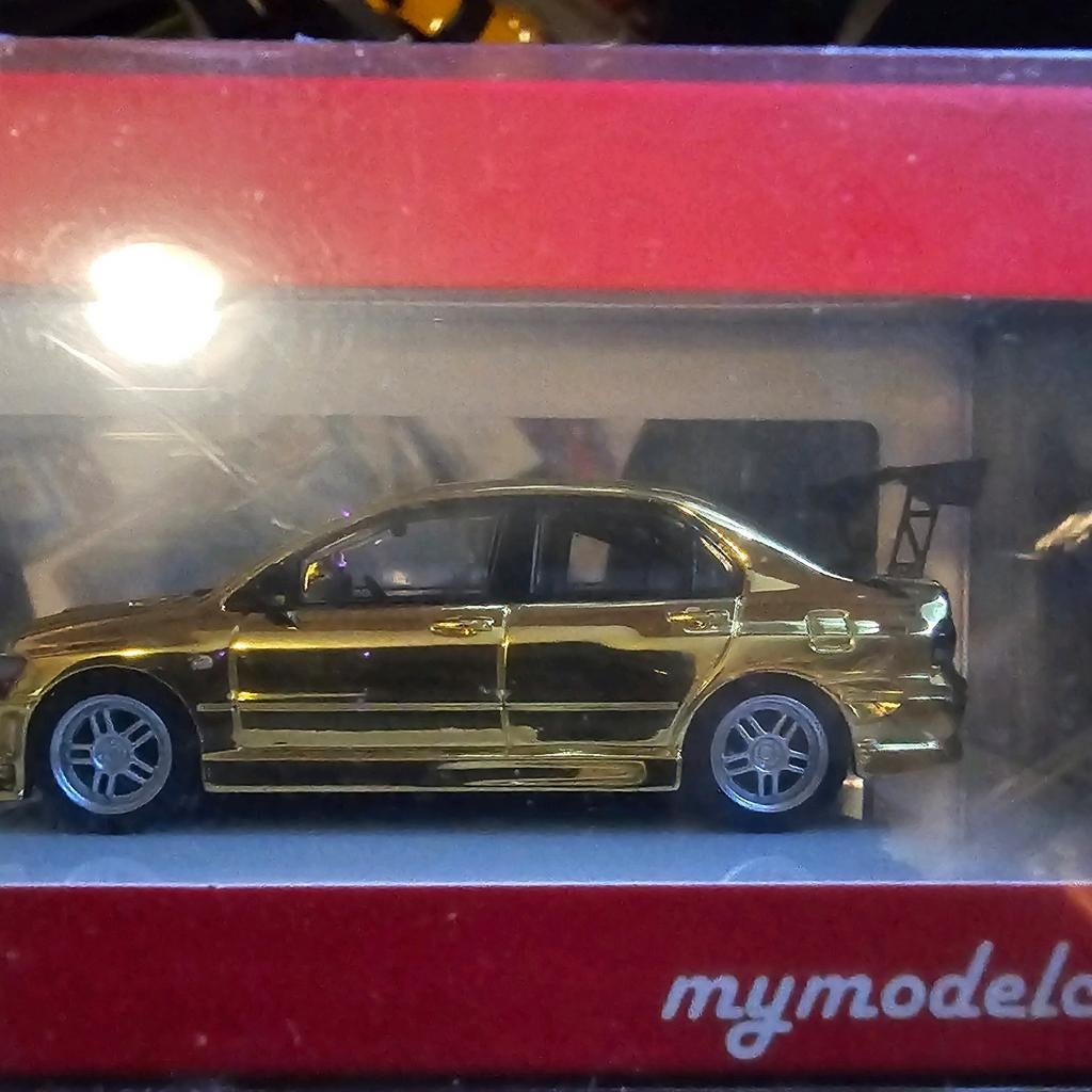 Gouden Mitsubishi Lancer Evolution IX Modelauto, Onbekend, Nieuw, Ophalen of Verzenden, Onbekend