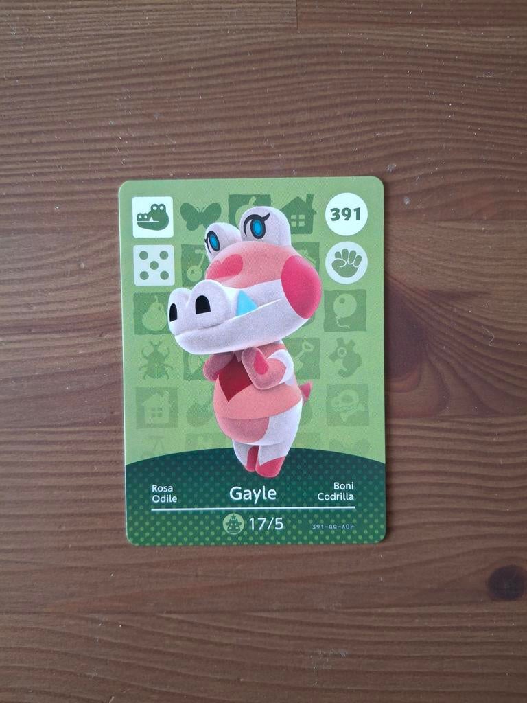 Animal Crossing Amiibo #391 Gayle, Spelcomputers en Games, Games | Nintendo Switch, 1 speler, Ophalen of Verzenden, Zo goed als nieuw