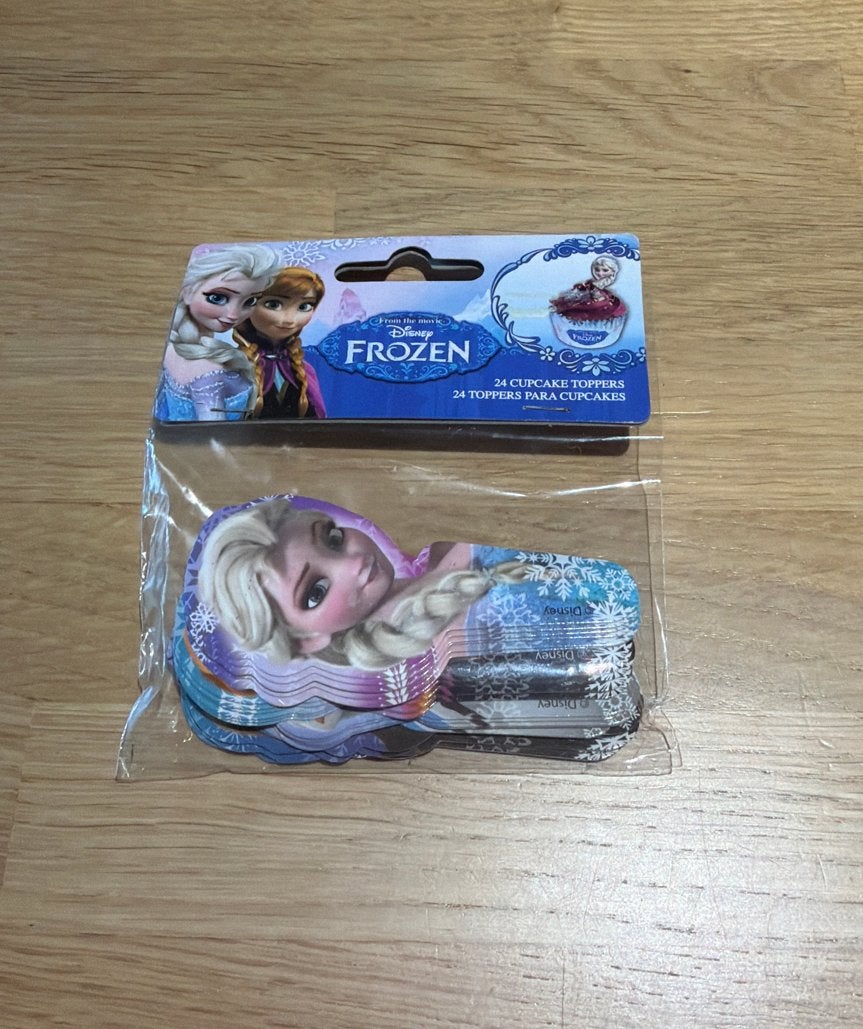 Disney Frozen Cupcake Toppers - 24 stuks, Ophalen, Nieuw, Versiering, Verjaardag
