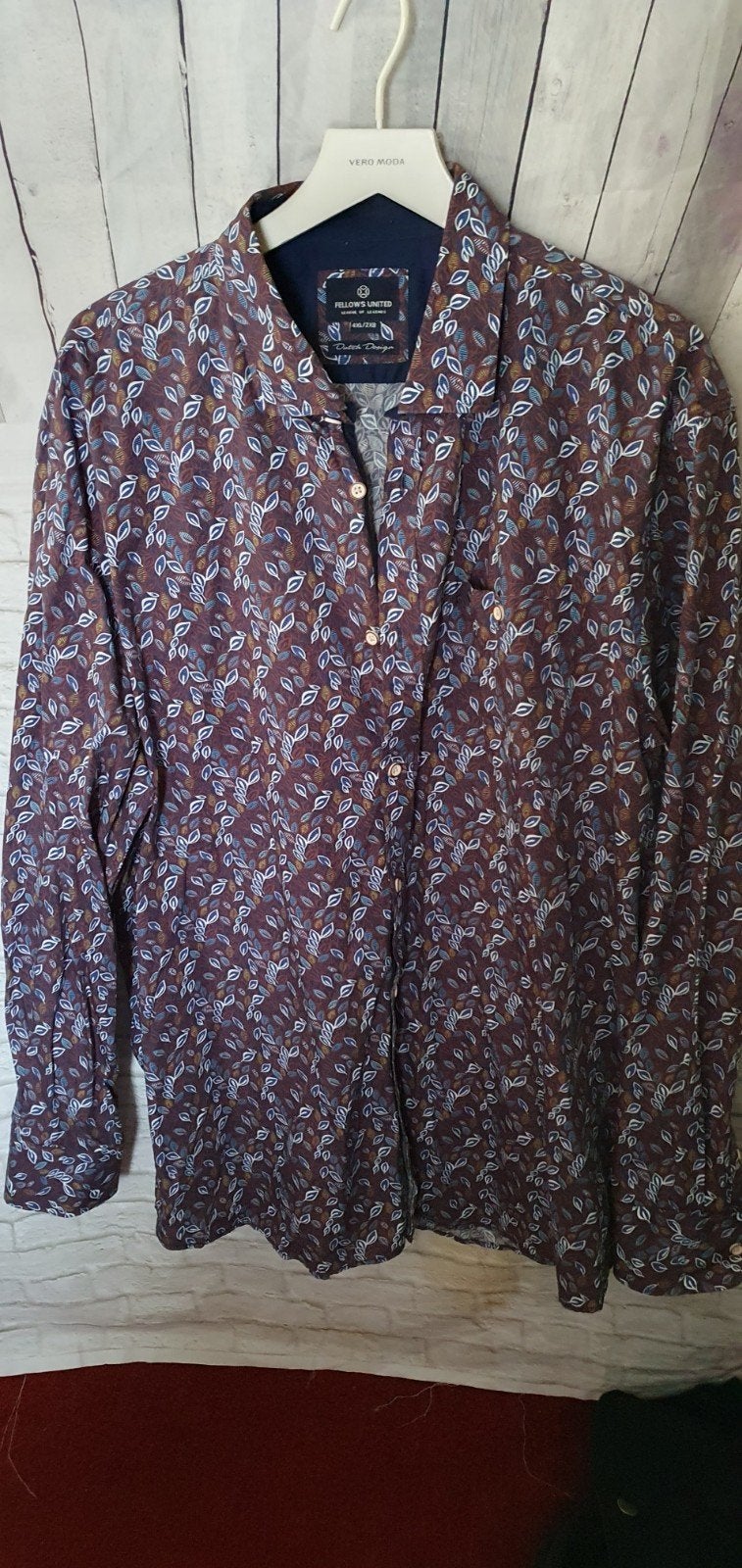 fellows united overhemd mt 4xl, Kleding | Heren, Verzenden, Nieuw, Blauw, Overige halswijdtes