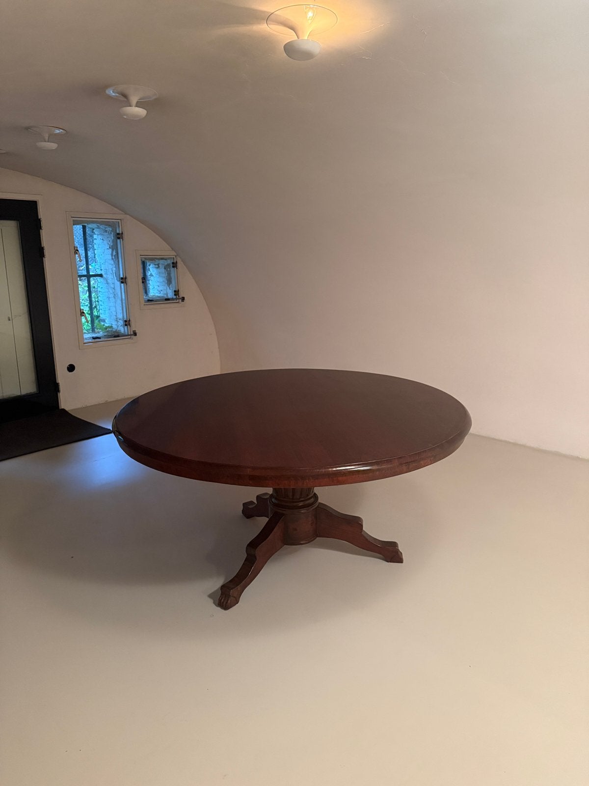 Ronde tafel (160cm) van kersenhout. In mooie conditie., Huis en Inrichting, Ophalen, Zo goed als nieuw
