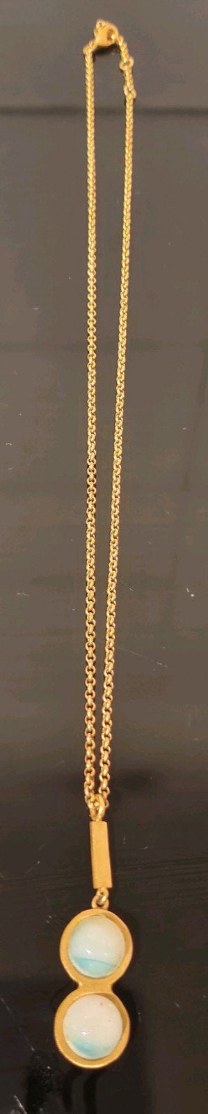 Joidart Anais Dubbele Hanger Groen Goud., Ophalen, Nieuw, Goud, Overige materialen