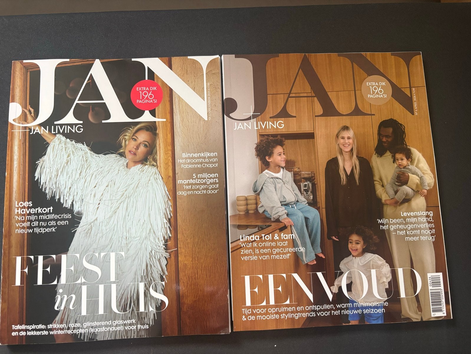 2x JAN + Jan Living Magazine - December 2025 & April 2026, Ophalen of Verzenden, Nieuw, Overige typen