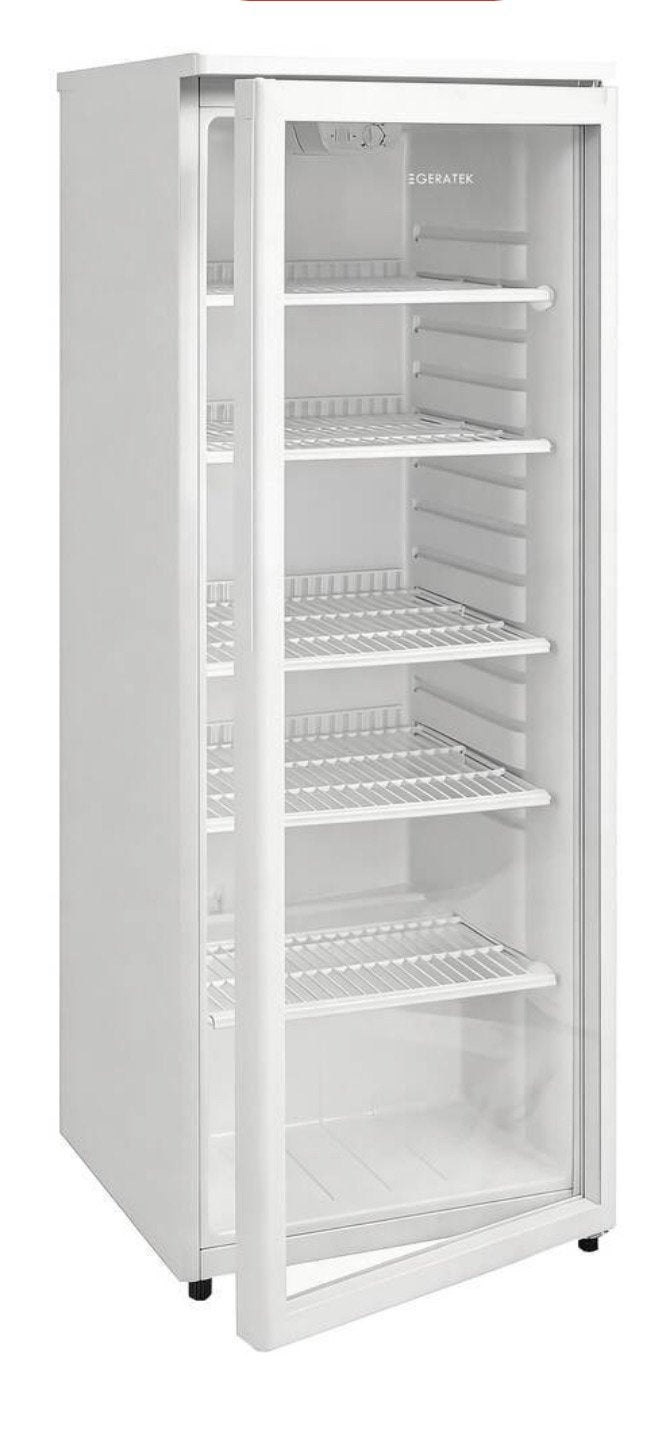 Witte Glasdeur koeling 145 hoog nieuw 242 liter
