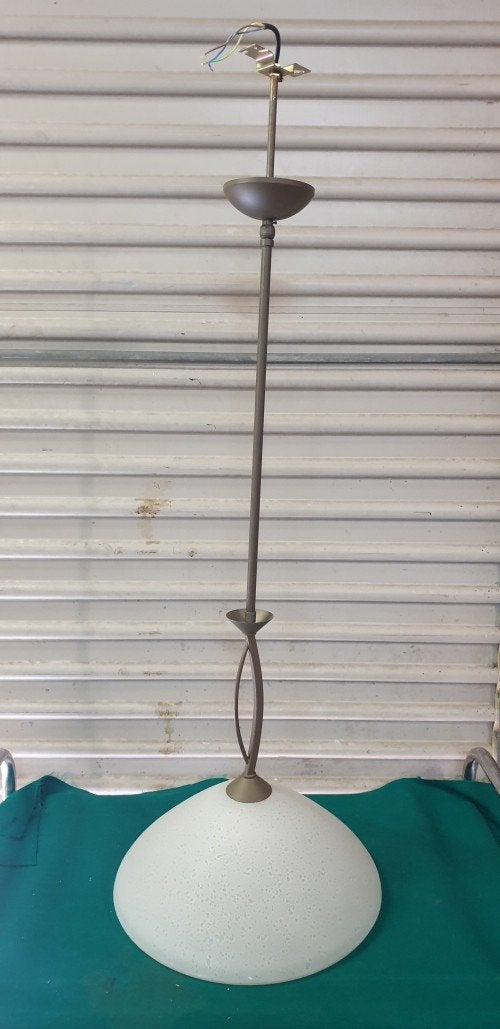 Hanglamp met glazen schaal kap, Ophalen of Verzenden, 'T Olde Gre-j, Info@toldegrej.nl, Endepoelstraat 20f Didam