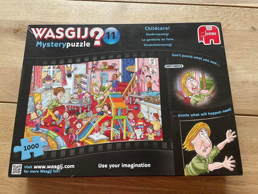 WasGij, mysterypuzzle 11. Childcare, compleet, Hobby en Vrije tijd, Denksport en Puzzels, Ophalen of Verzenden, 500 t/m 1500 stukjes