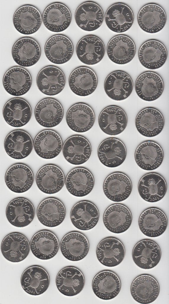 Nederland 1 gulden Tim van Melis 2001 (44 stuks) UNC, Ophalen of Verzenden, Koningin Beatrix, 1 gulden, Losse munt