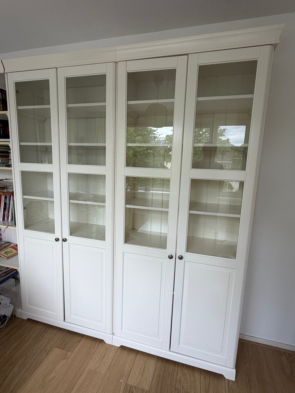 IKEA Liatorp boekenkast met deurtjes, Huis en Inrichting, Ophalen, 200 cm of meer, Wit, landelijk, IKEA, 50 tot 100 cm