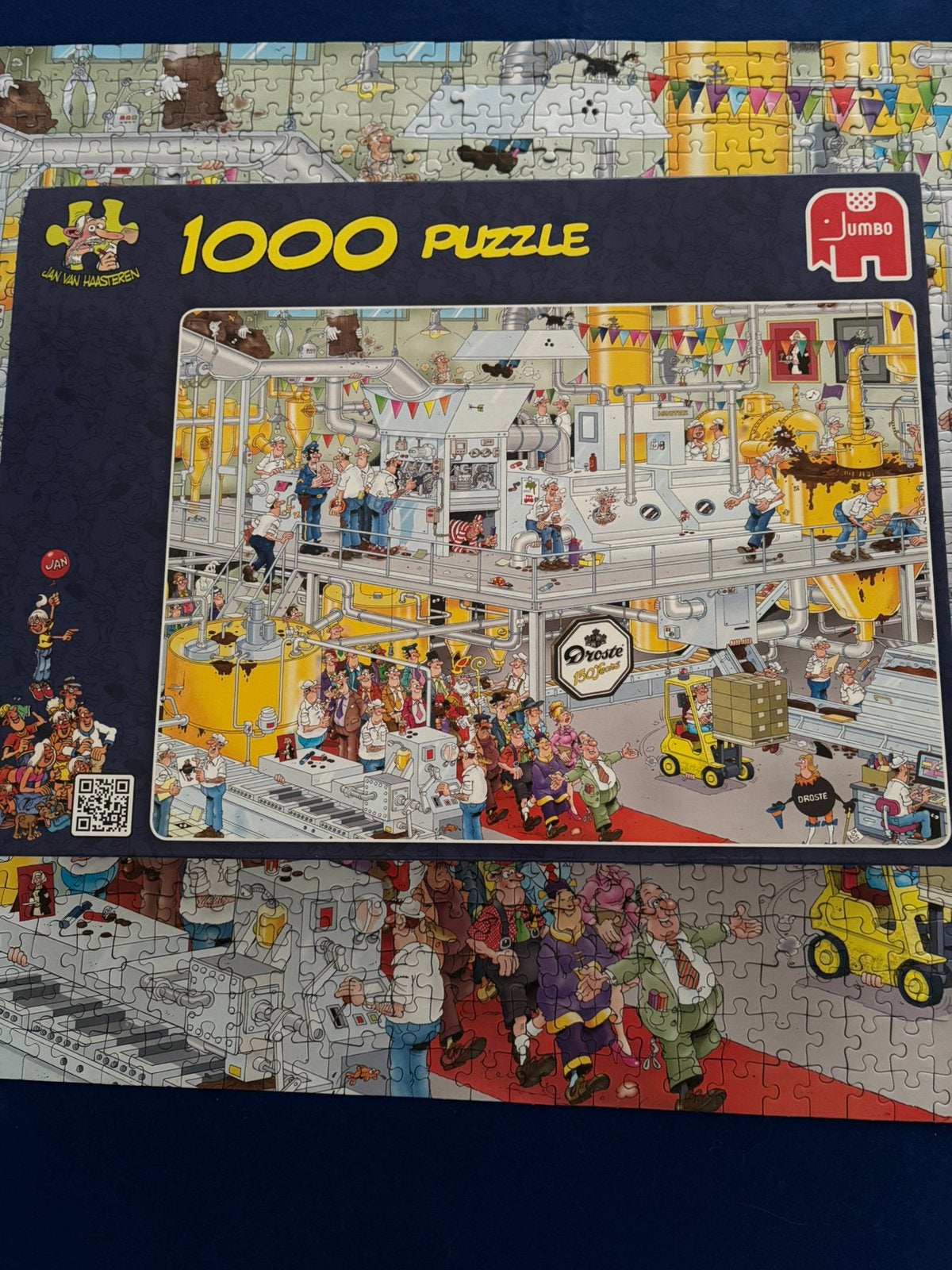 Jan van haasteren de chocoldae fabriek ., Ophalen, 500 t/m 1500 stukjes, Zo goed als nieuw, Legpuzzel