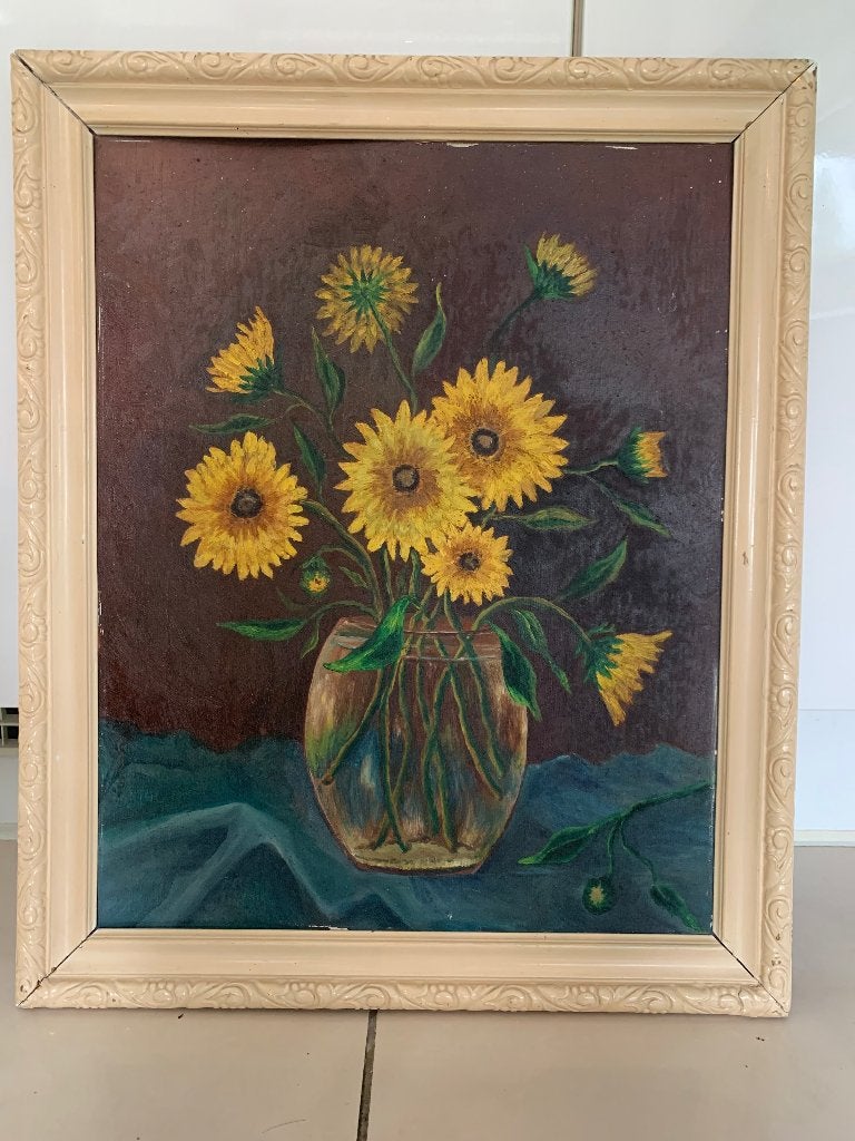 Schilderij, Bloemen, Paneel, Impressionistisch, Ophalen of Verzenden