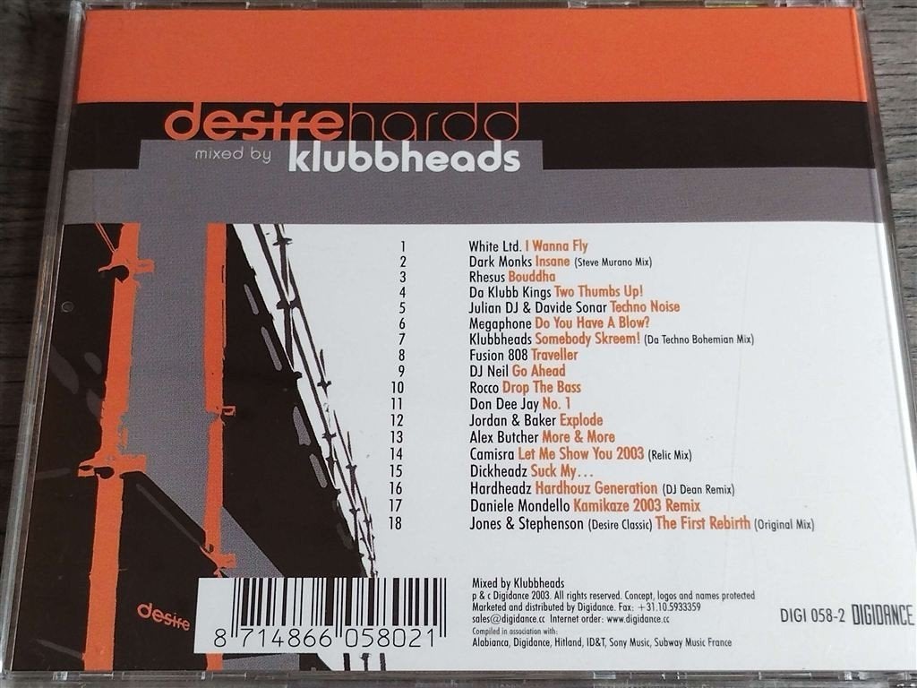 Klubbheads ‎– Desire Hardd 5, Ophalen of Verzenden, Zo goed als nieuw, Disco