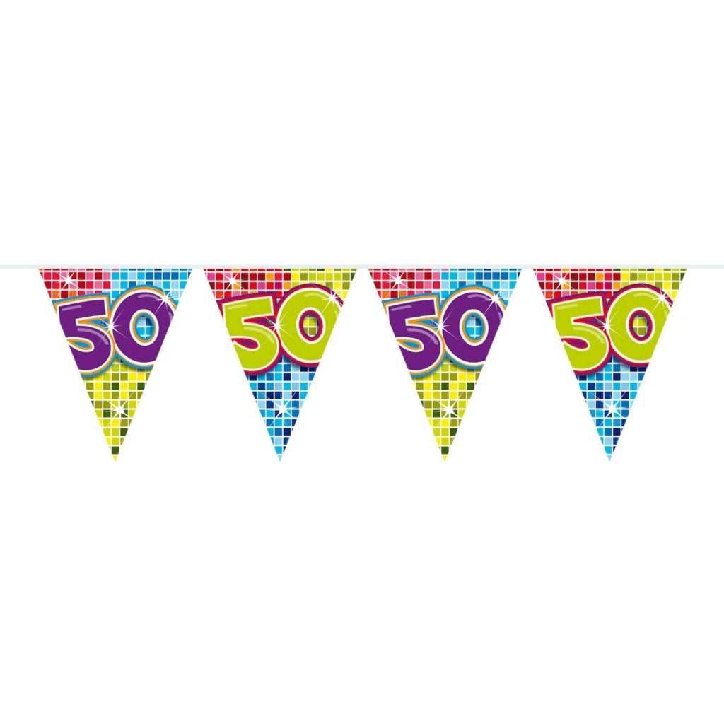 Vlaggenlijn 50 jaar (60050), Versiering, Info@all4funbaarlo.nl, A, Verjaardag