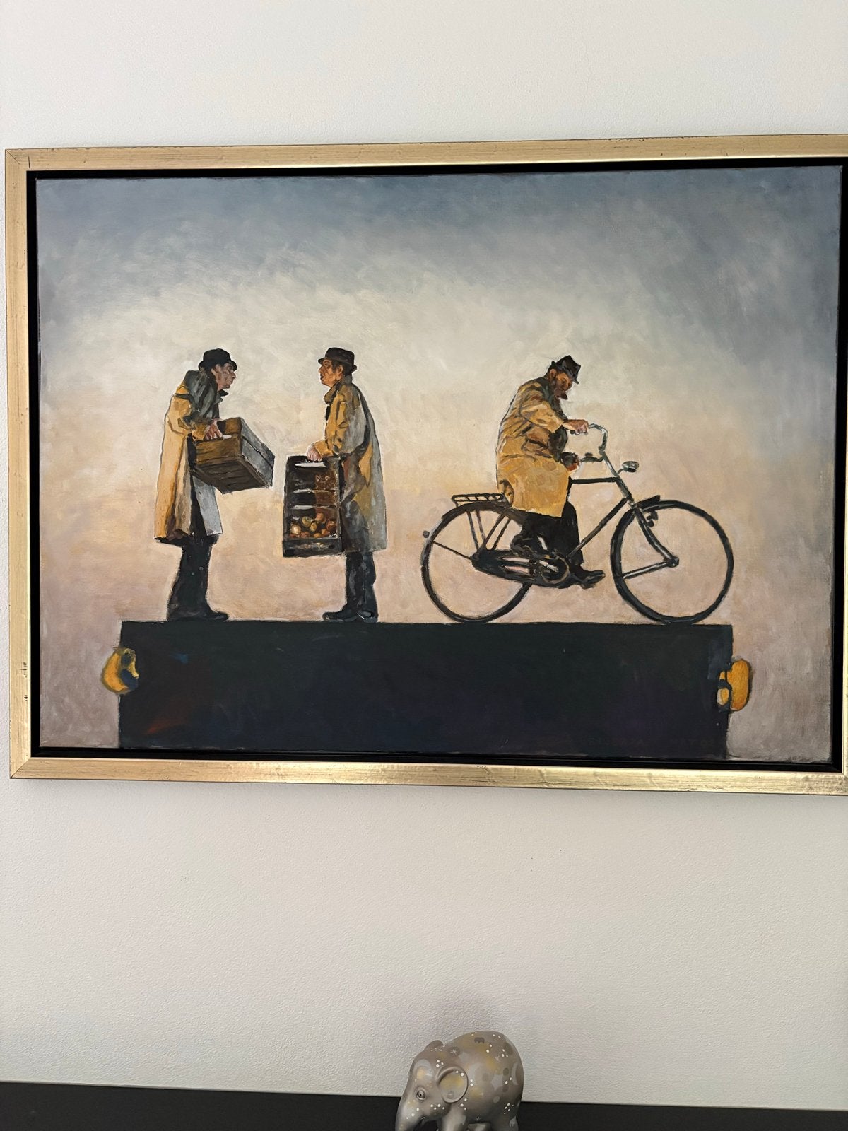 Schilderij 'Dat was vroeger zo' van Hans Leijerzapf, Ophalen