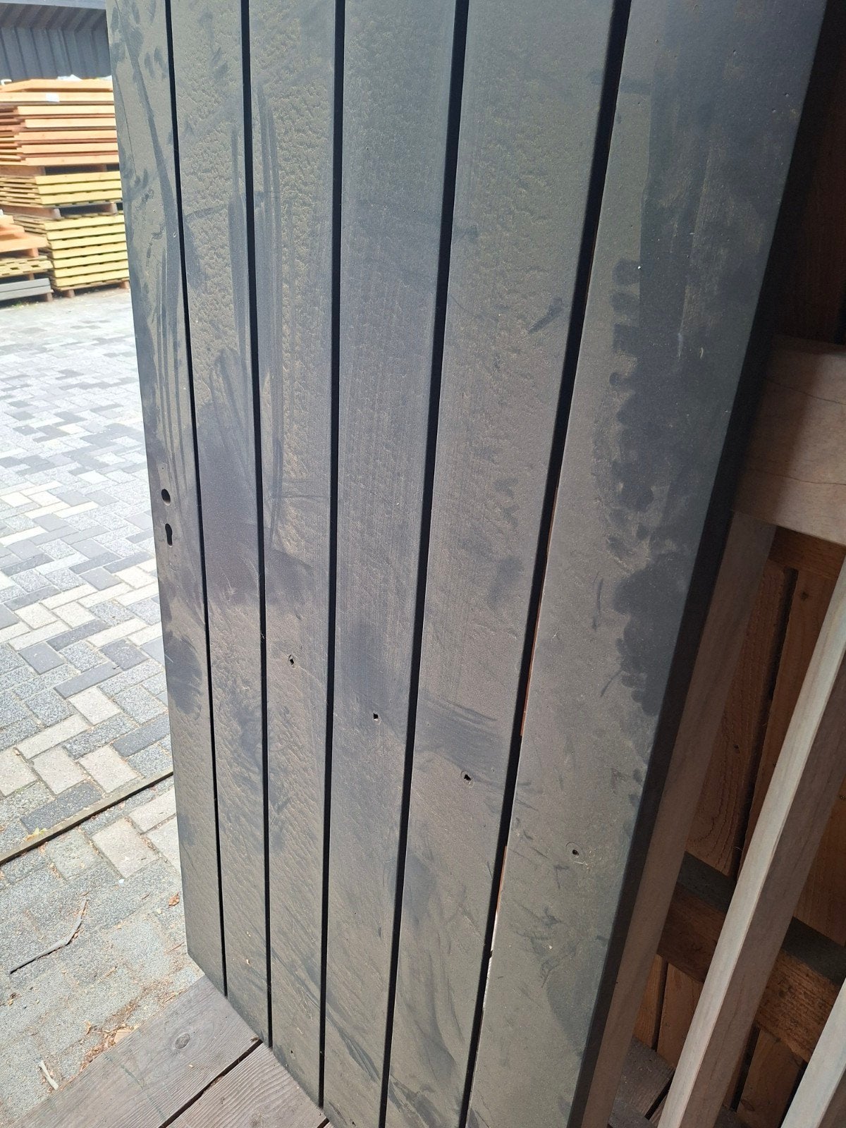 Mooie poortdeur met slot, 90x180cm, Doe-het-zelf en Verbouw, Deuren en Horren, Ophalen