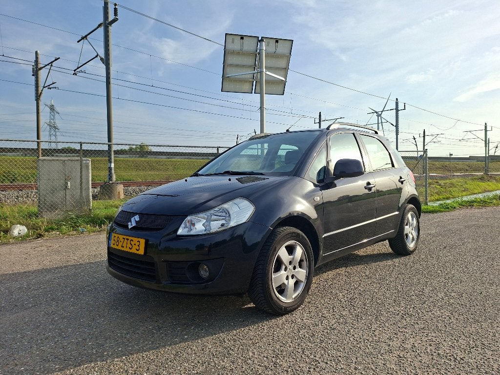 Suzuki SX4 1.5 2007 Zwart Airco NIEUWE APK, Auto's, Voorwielaandrijving, 4 cilinders, 1490 cc, Handgeschakeld
