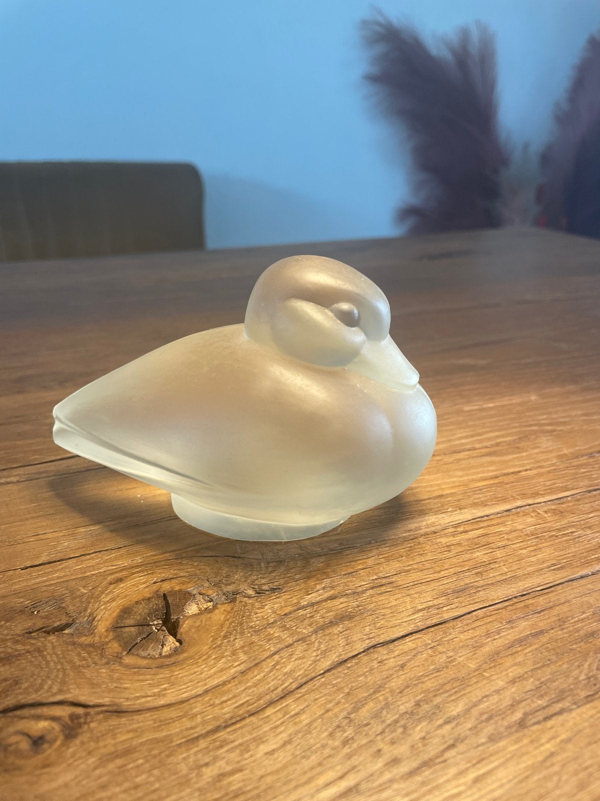 Lucienne Bloch Kristal Matglazen Eend Figurine, Antiek en Kunst, Ophalen of Verzenden