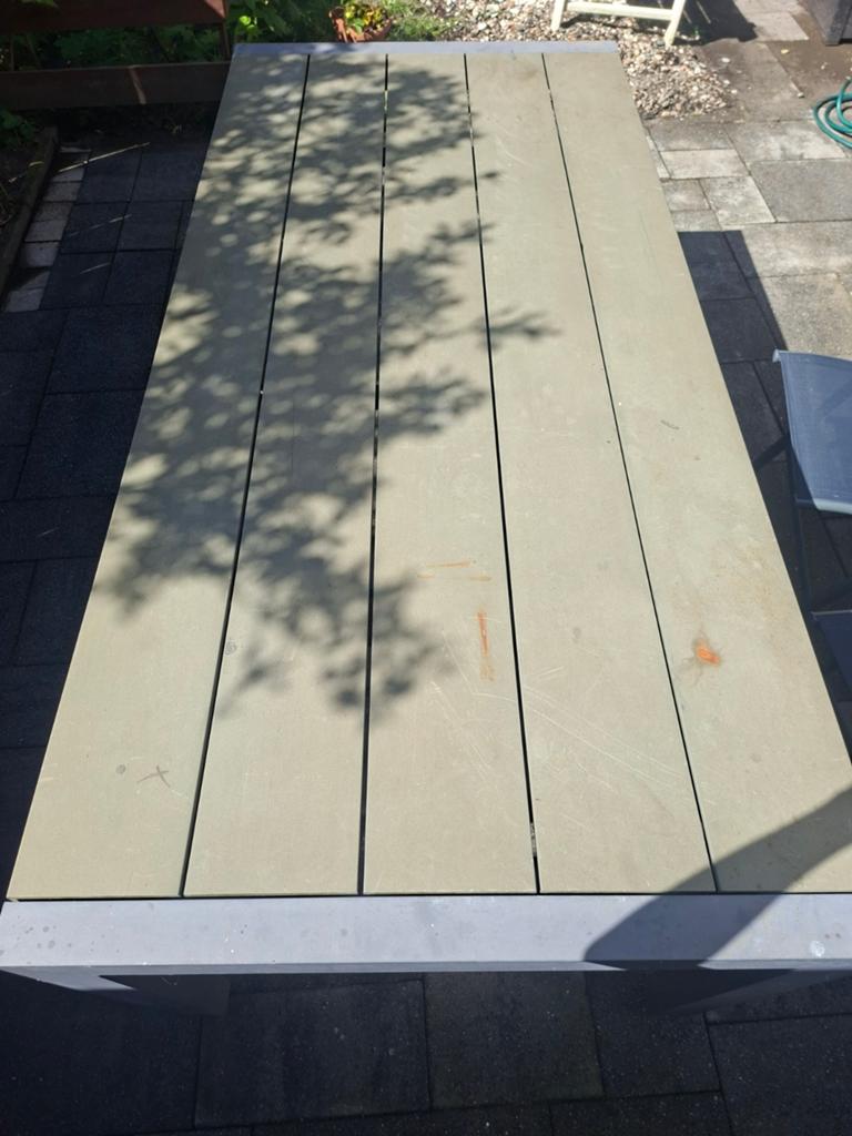 Gebruikte tuintafel 91x200,5 cm, Ophalen of Verzenden, Gebruikt, Rechthoekig