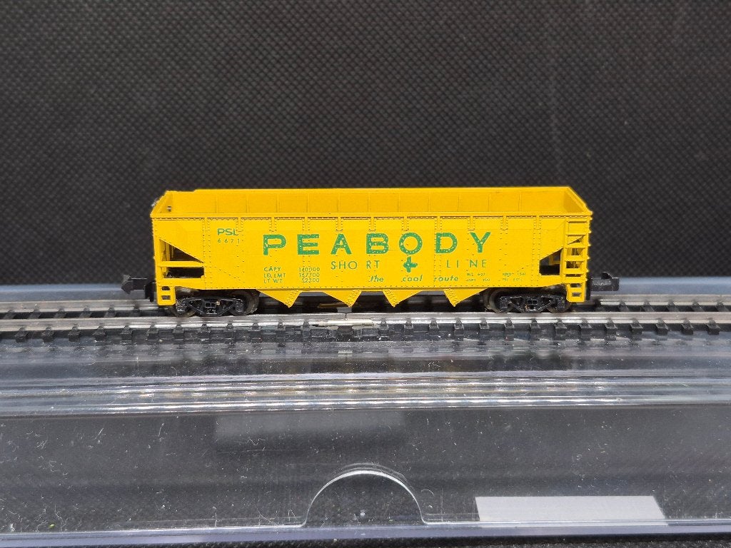 Minitrix 3279 - PSL Open Hopper 4-Bay Offset Side (16683), Hobby en Vrije tijd, Gebruikt, Gelijkstroom, Trix, Wagon