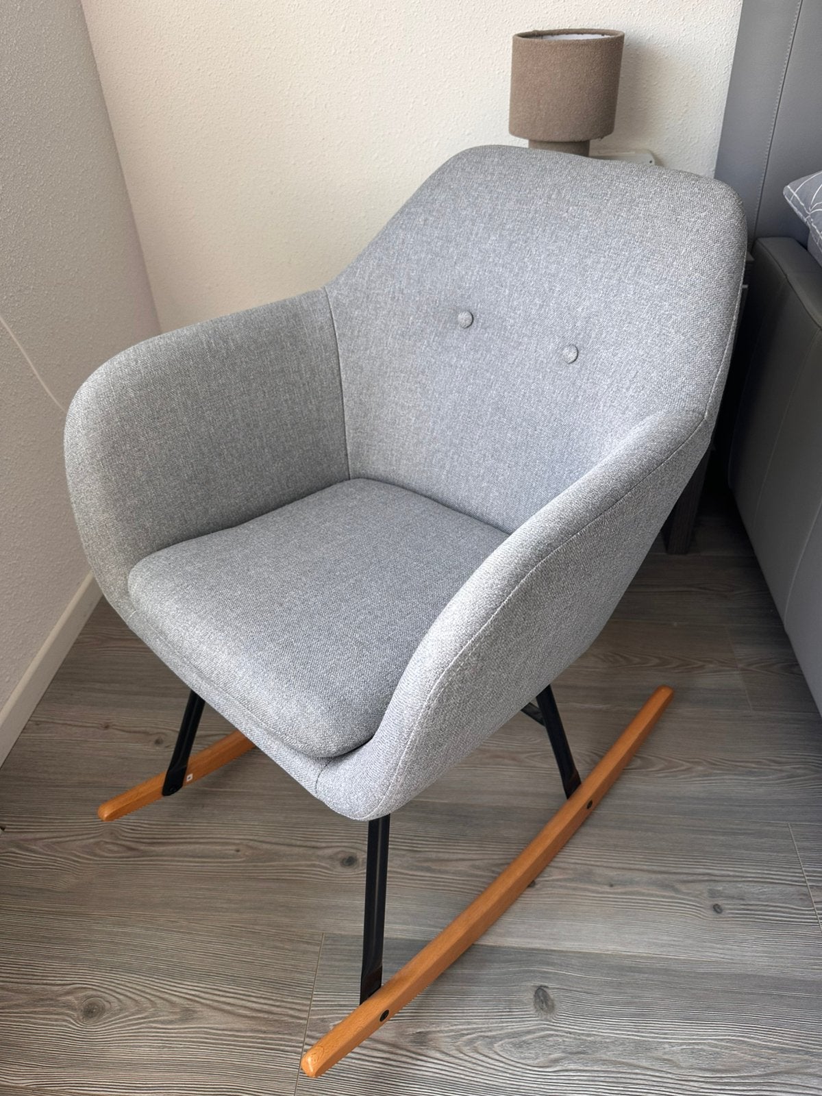 Schommestoel grijs voor binnen / kinderkamer, Huis en Inrichting, Ophalen, Zo goed als nieuw, Stof