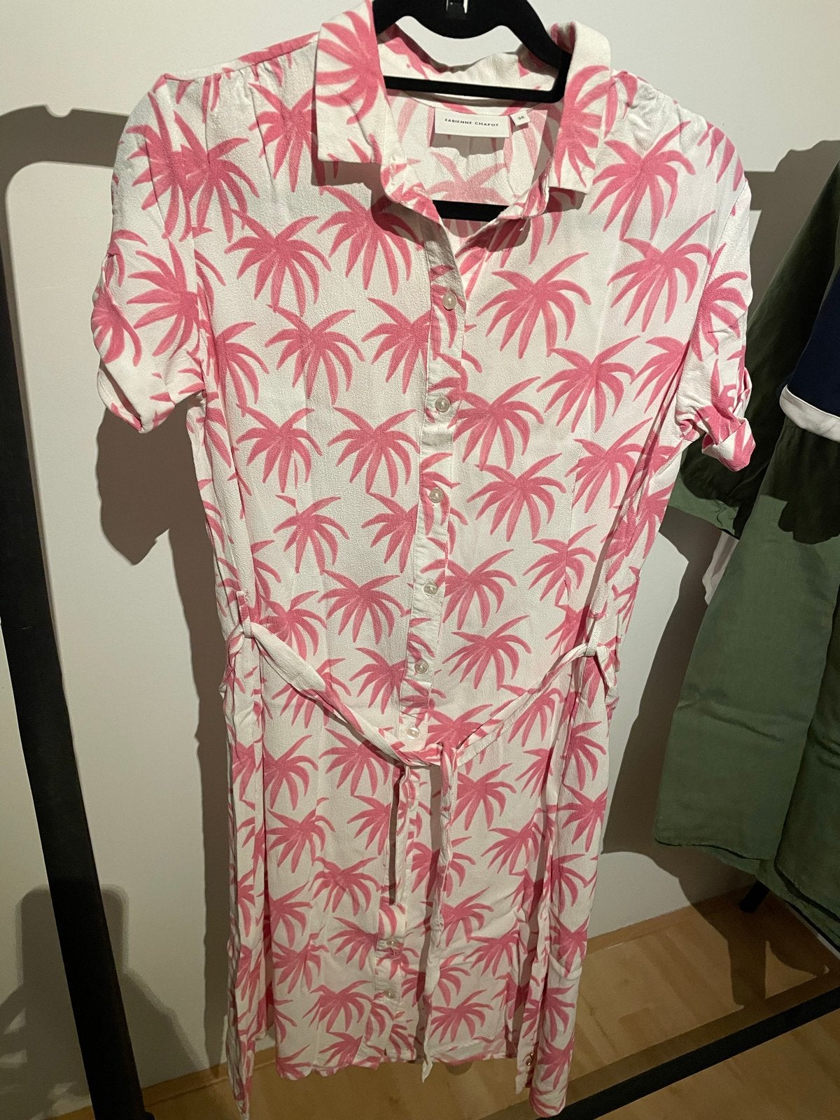 Fabienne Chapot jurk met palmboomprint - Maat 36, Ophalen of Verzenden, Zo goed als nieuw, Knielengte, Roze