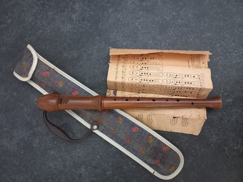 Blokfluit, Muziek en Instrumenten, Blaasinstrumenten | Blokfluiten, Ophalen, Zo goed als nieuw, Sopraan of Sopranino, Met koffer, hoes of etui