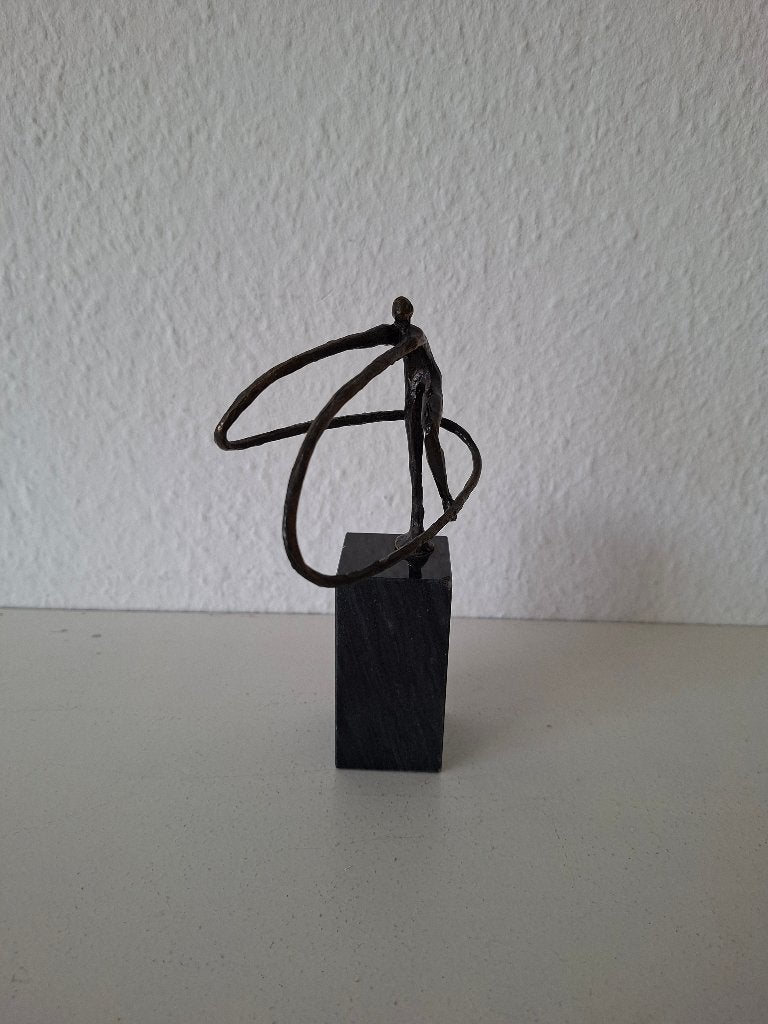 Bronzen beeldje van Corry Ammerlaan van Niekerk, Minder dan 20 cm, Ophalen of Verzenden, Beeld, Bruin
