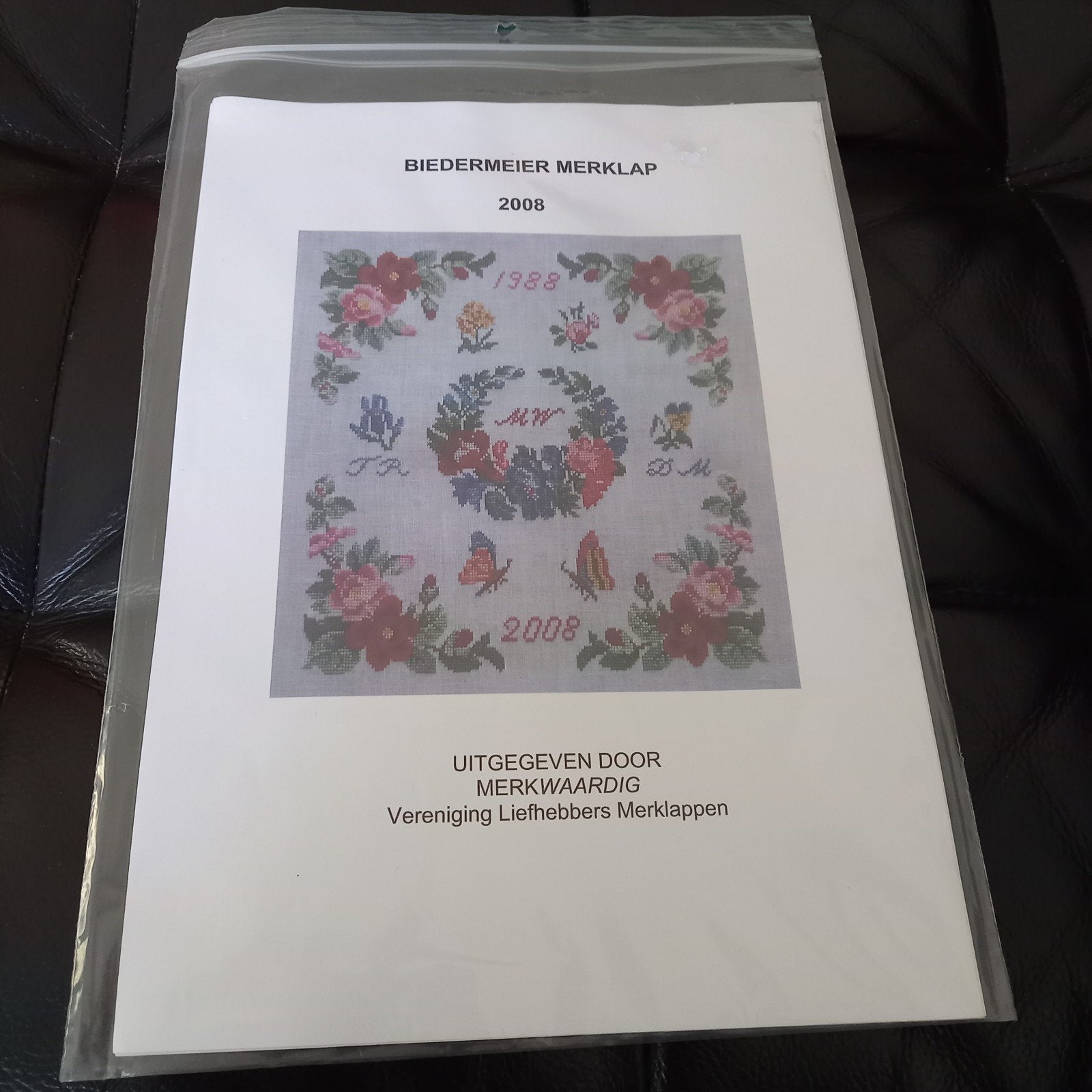 Borduurpatroon Biedermeier merklap, Verzenden, Patroon