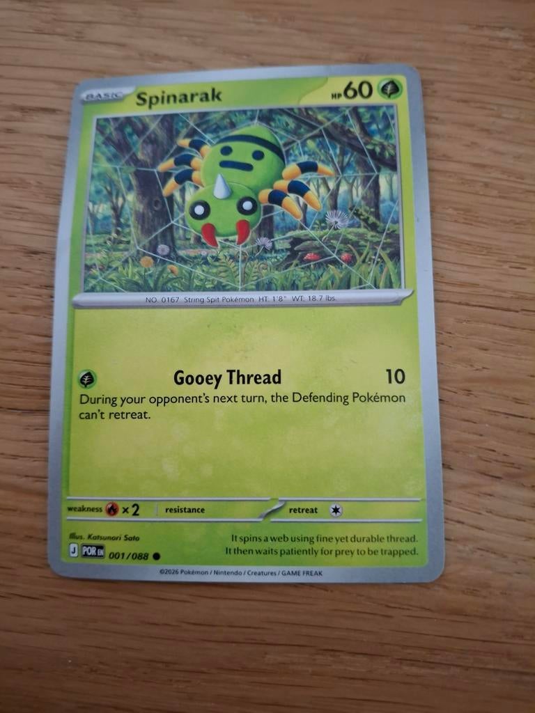 Pokémon kaart Spinarak., Ophalen of Verzenden