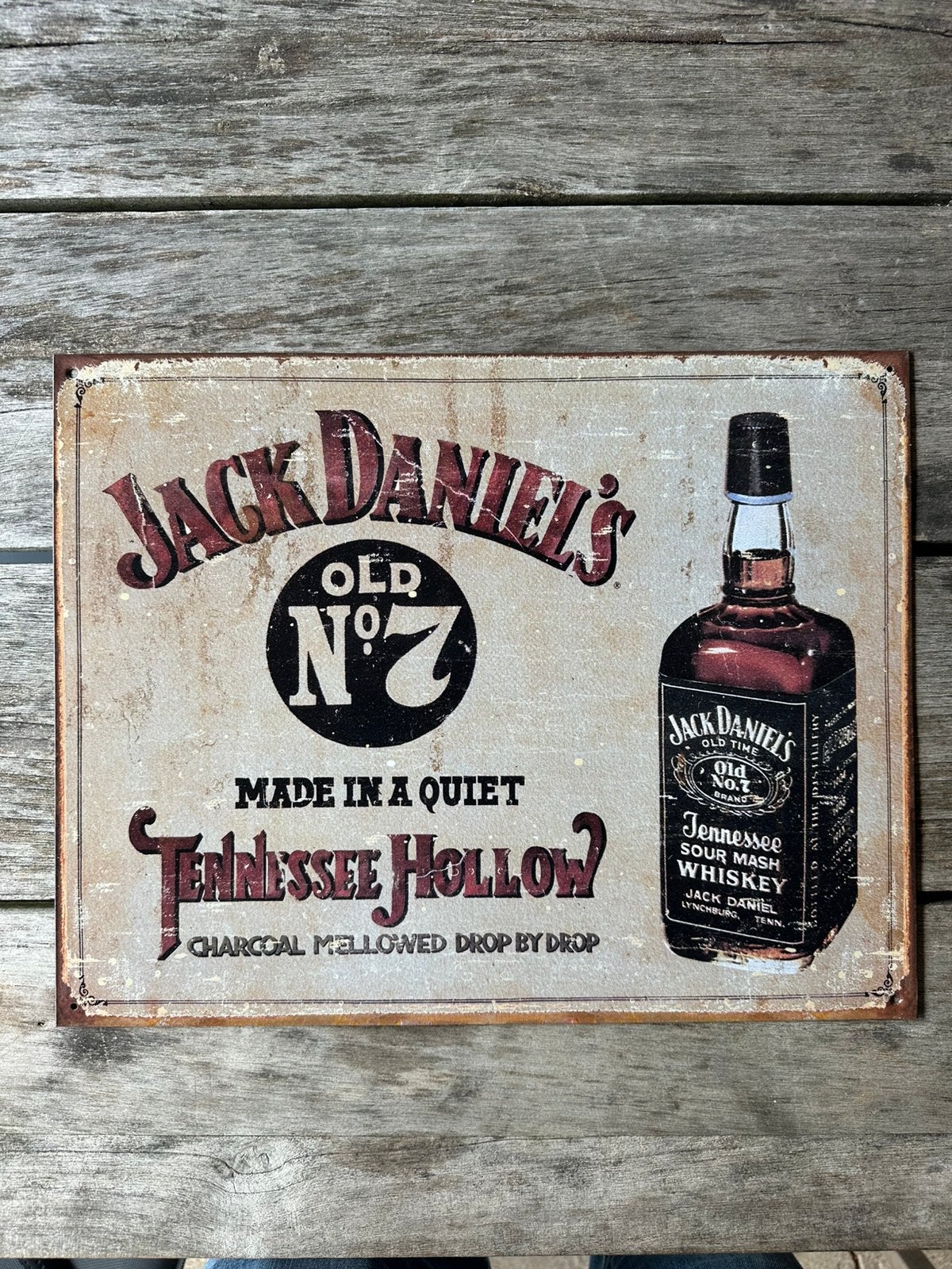 Jack Daniels Reclamebord Mancave / Decoratie, Verzamelen, Ophalen, Gebruikt, Reclamebord