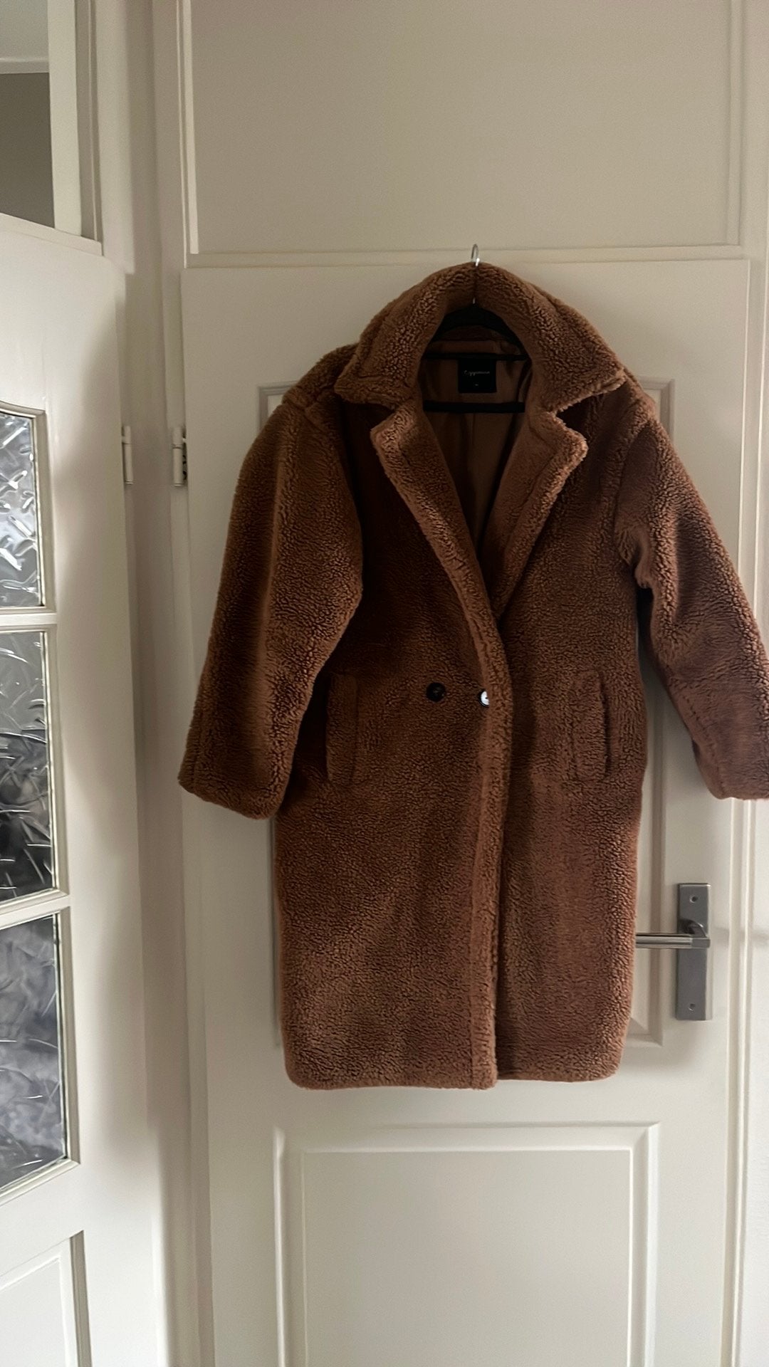 Winterjas dames teddy M/L valt ruimer roestbruin, Ophalen of Verzenden, Nieuw, Maat 46/48 (XL) of groter, Bruin