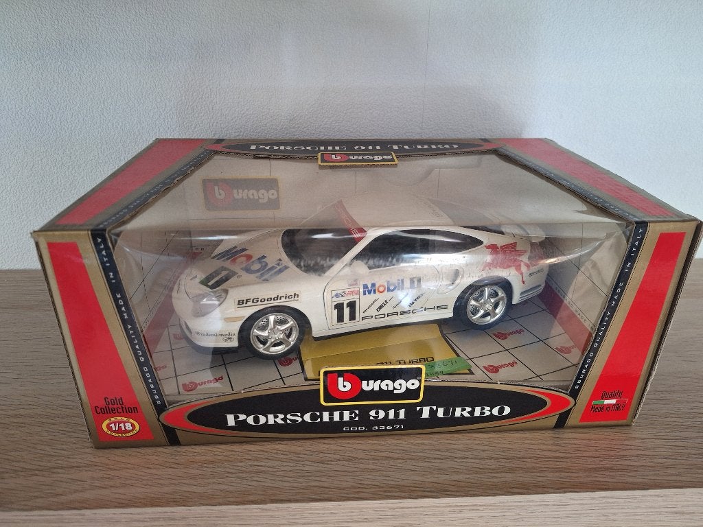 Bburago Porsche 911 Turbo (1:18), Ophalen of Verzenden, Auto, Bburago