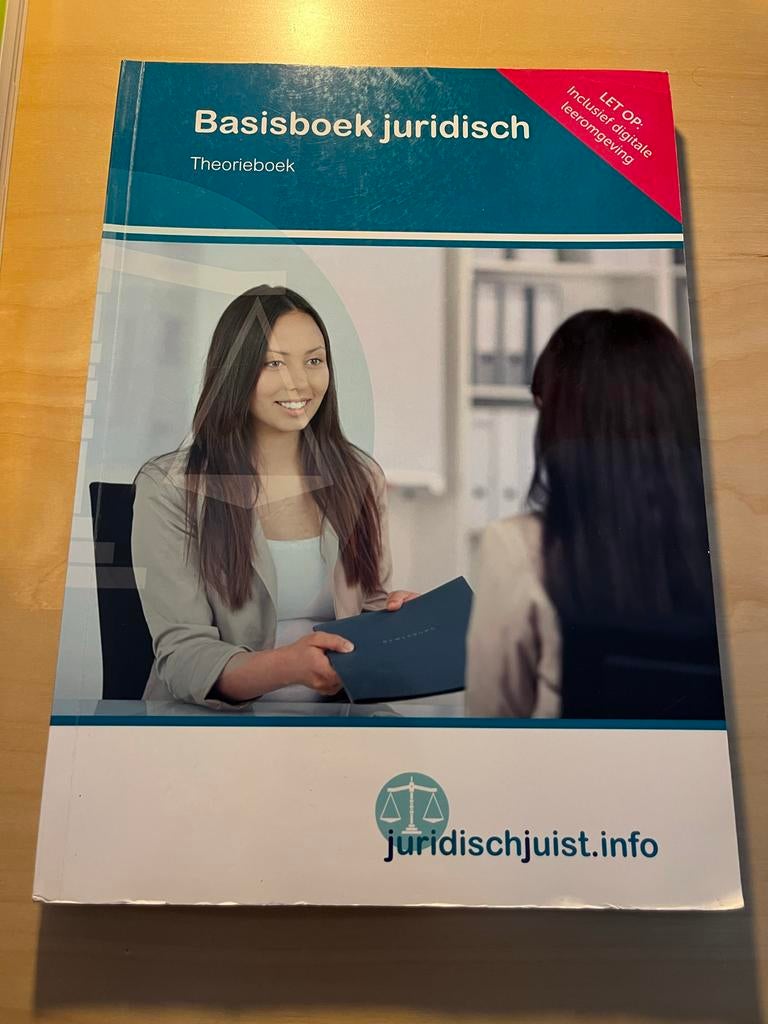 Basisboek juridisch mbo - Theorieboek, Boeken, Ophalen of Verzenden, Gamma, Zo goed als nieuw, MBO