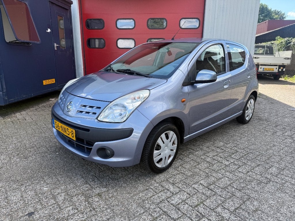 Nissan Pixo 1.0 50KW 5D 2010 Grijs nieuwe apk, Auto's, Voorwielaandrijving, Stof, 4 stoelen, Bedrijf