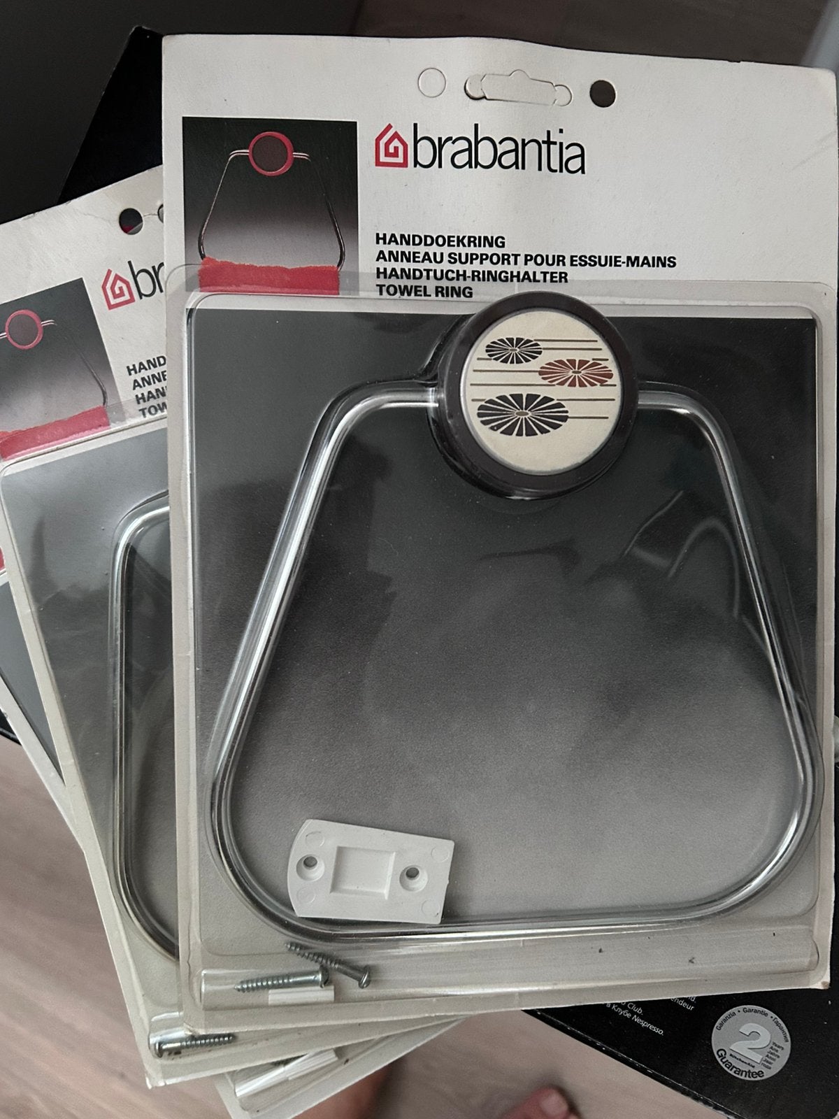 Vintage Brabantia handdoeken ring 3 stuks nieuw, Huis en Inrichting, Ophalen, Nieuw