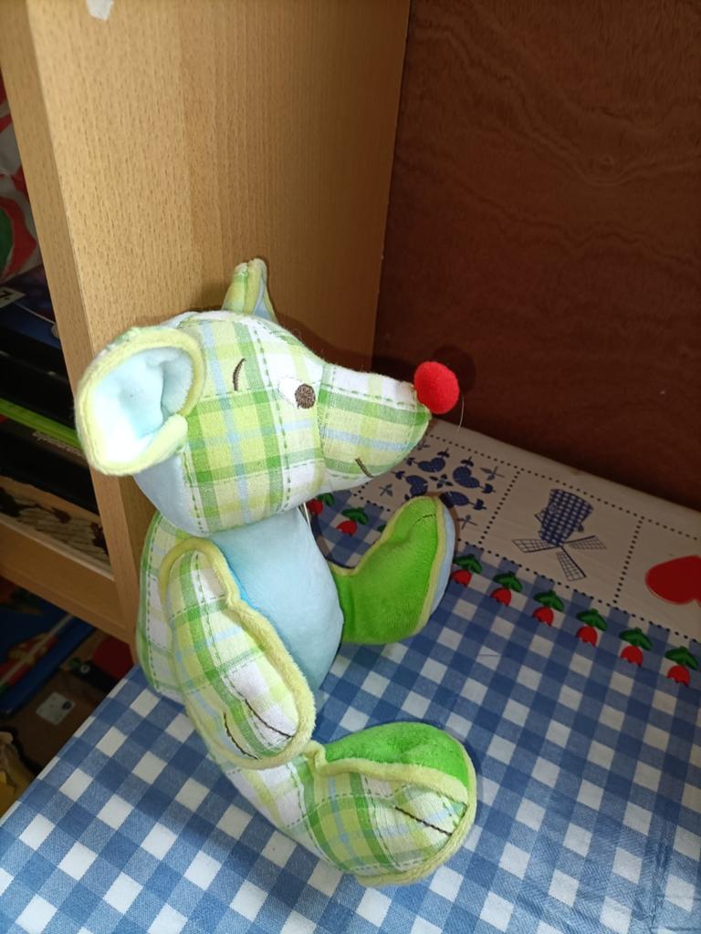 Happy Horse muis Molly knuffel met kaartje groen en blauw, Ophalen of Verzenden, Zo goed als nieuw, Overige typen