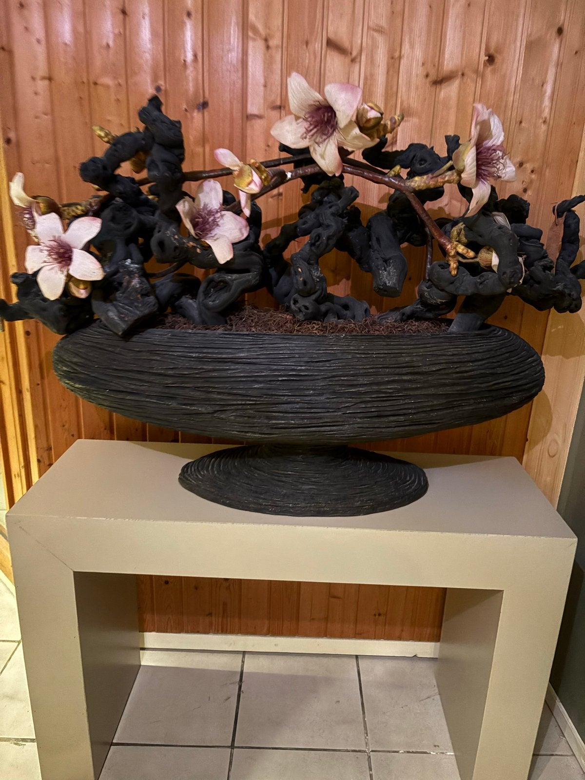 Decoratieve grote  schaal met druivenhout, Ophalen, Zwart, Overige materialen, Zo goed als nieuw