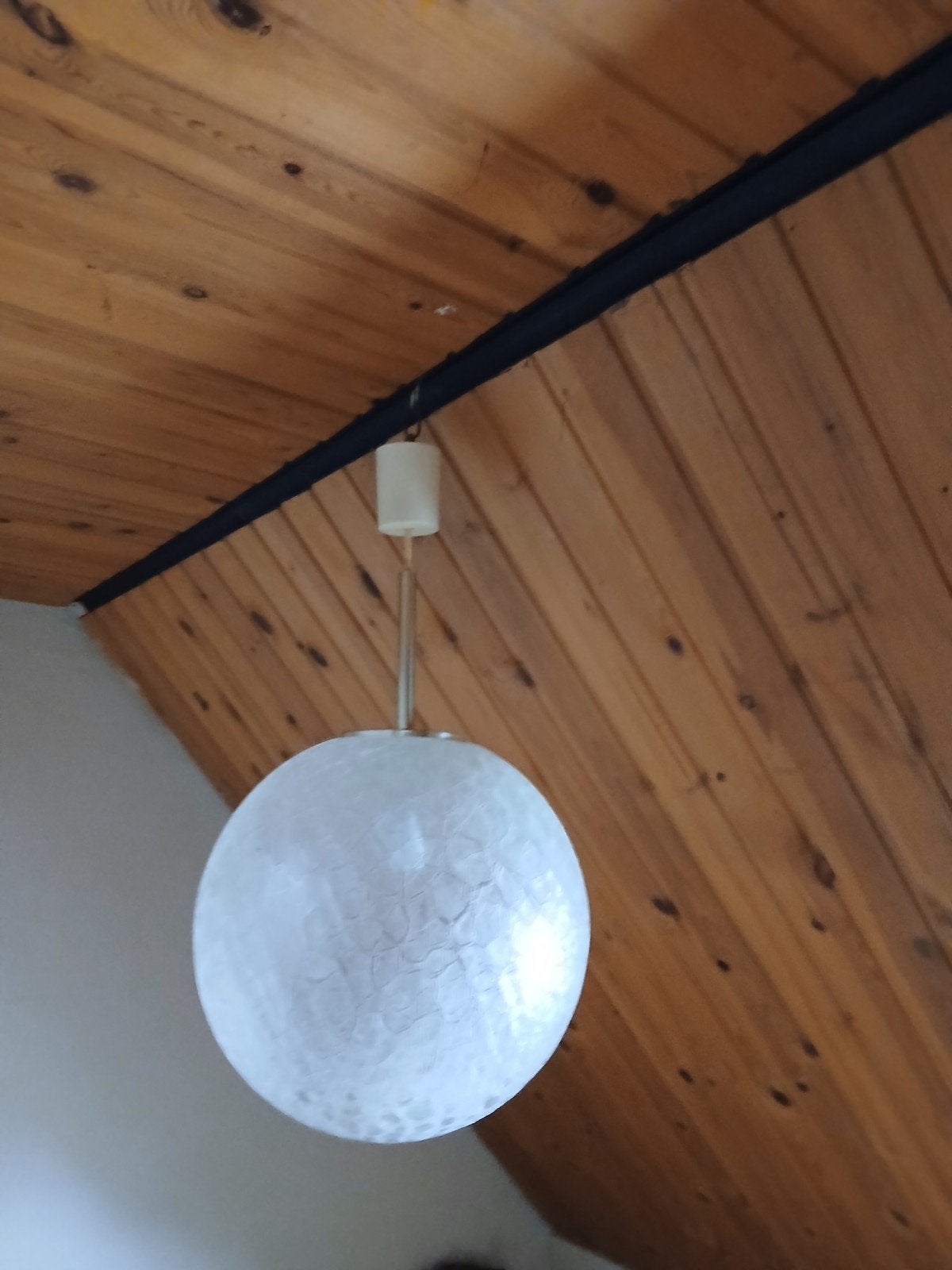 Vintage Doria Hanglamp Grote Globelamp 70er Jaren Messing, Ophalen, Gebruikt, Glas, Vintage, Jaren '70, Mid-century modern