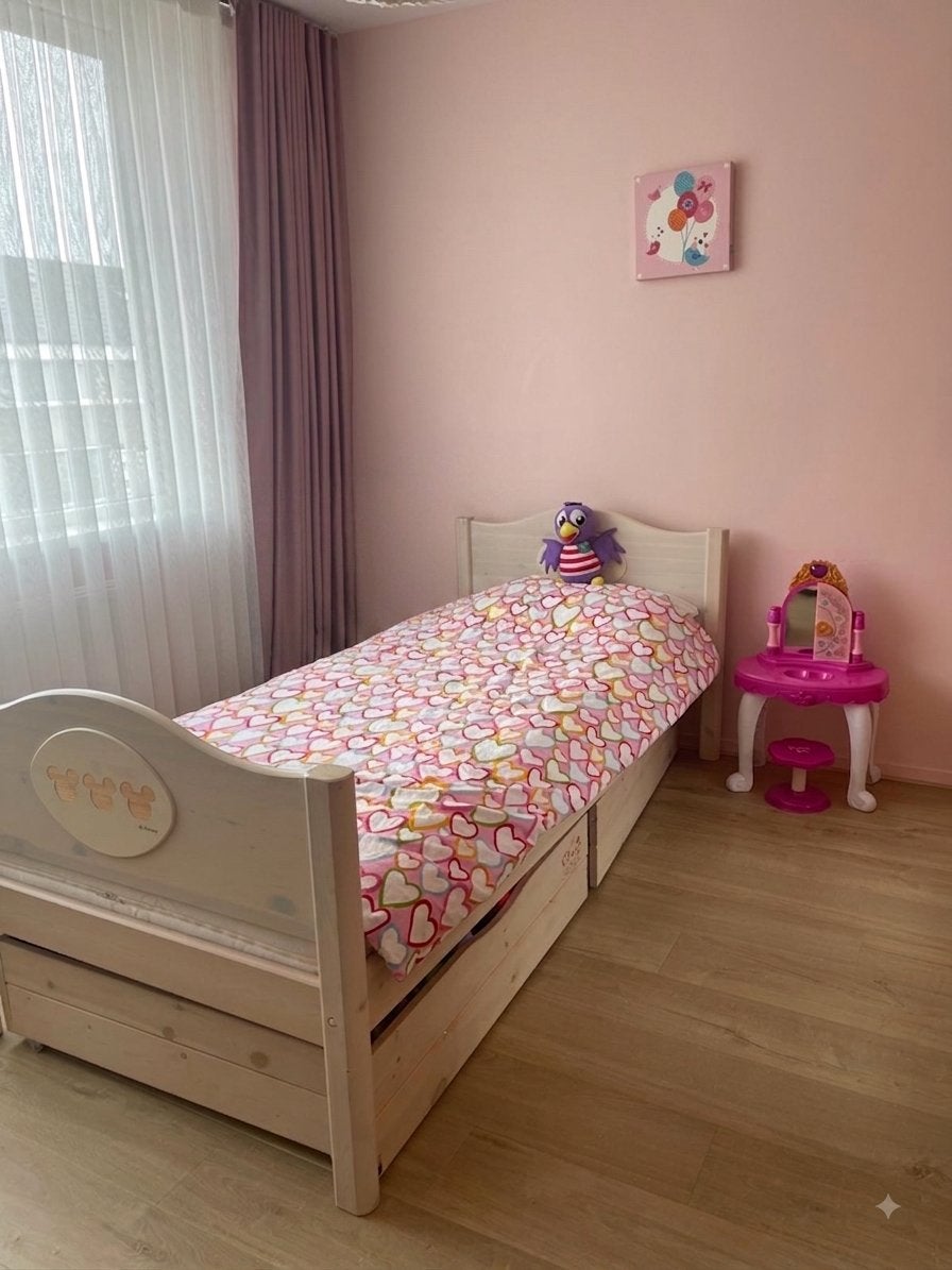 Disney Meisjesbed 90x200 met Opberglade, Ophalen of Verzenden, Gebruikt