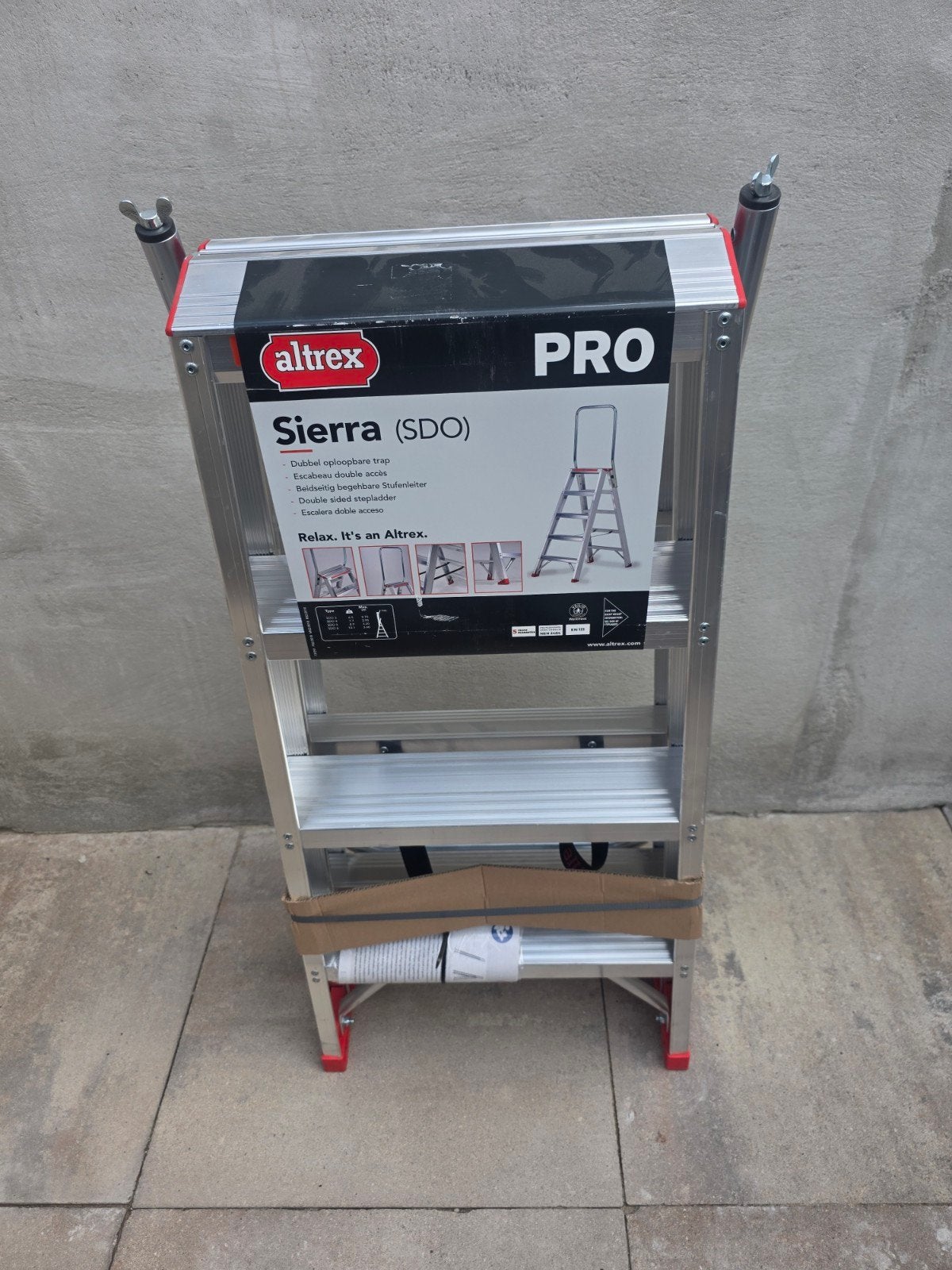 ALTREX Sierra Dubbel oploopbare trap, 4 treden, Ophalen, Nieuw, Trap