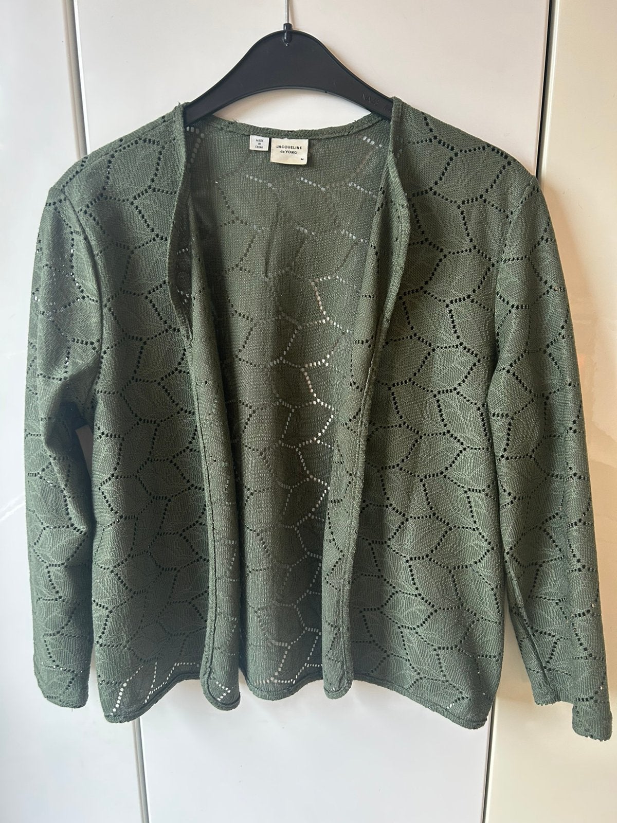 Vest olijfgroen Jacqueline de Jong M 42, Ophalen of Verzenden, Zo goed als nieuw, Maat 42/44 (L), Groen