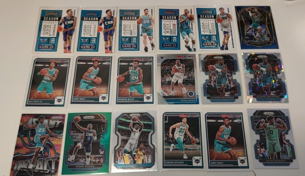 Basketbal kaarten Charlotte Hornets, Ophalen of Verzenden