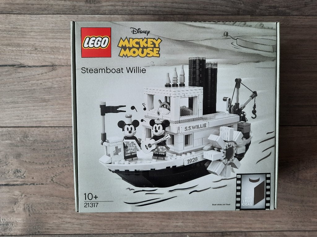 LEGO Ideas 21317 Steamboat Willie - Nieuw in doos, Inclusief doos, Lego, Nieuw, Ophalen of Verzenden
