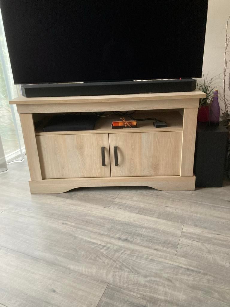 Tv meubel, tafel en 2 bijzettafeltjes - Zo goed als nieuw, Huis en Inrichting, Ophalen, 100 tot 150 cm, Zo goed als nieuw, Minder dan 100 cm