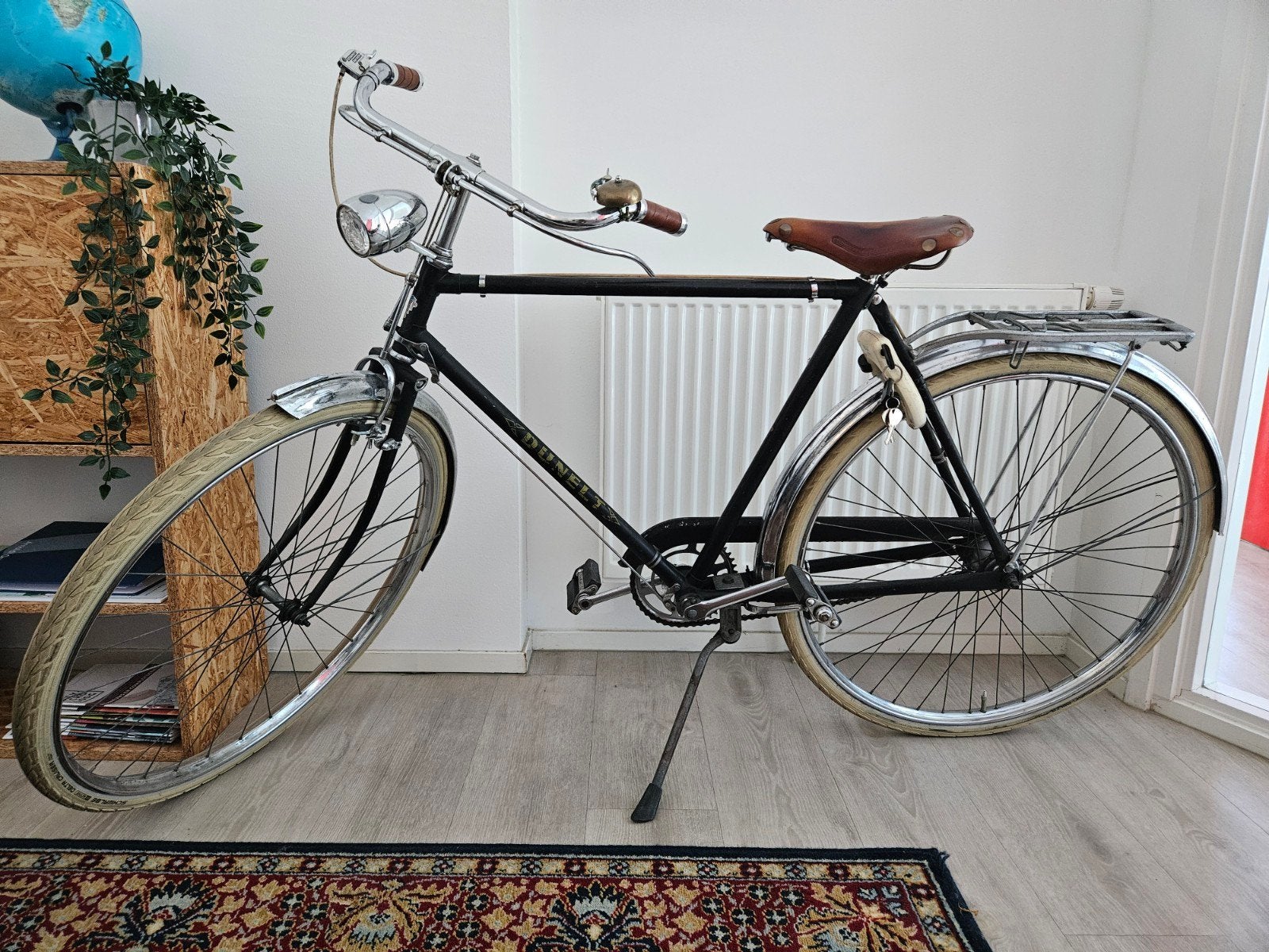 Vintage Dunelt fiets met Brooks zadel en Sturmey Archer, Ophalen, Velgrem, Dunelt, Jaren '60 of nieuwer